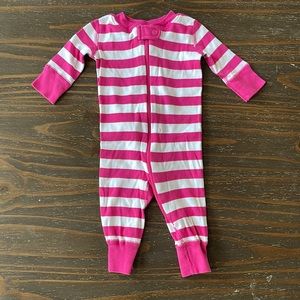 Hanna andersson striped zip up pajamas